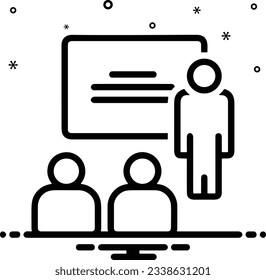 Teacher icon symbol vector image. Illustration of the training business school classroom icon design image. EPS 10