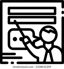Lehrersymbol Symbol, Vektorbild. Illustration des Designbildes der Business School Klassenzimmer EPS10