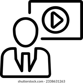 Teacher icon symbol vector image. Illustration of the training business school classroom icon design image. EPS 10
