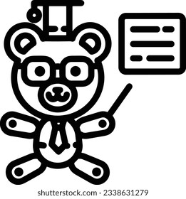 Imagen vectorial del símbolo de icono del profesor. Ilustración de la imagen de diseño del icono de la escuela de negocios. EPS 10
