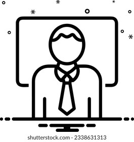 Teacher icon symbol vector image. Illustration of the training business school classroom icon design image. EPS 10