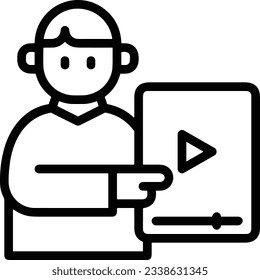 Teacher icon symbol vector image. Illustration of the training business school classroom icon design image. EPS 10