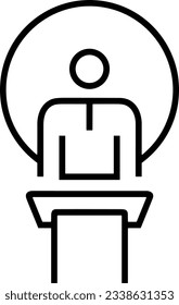 Teacher icon symbol vector image. Illustration of the training business school classroom icon design image. EPS 10