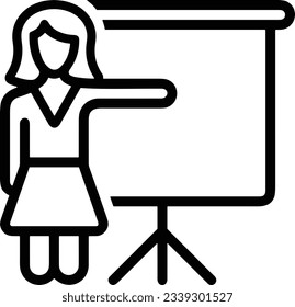 Teacher icon symbol vector image. Illustration of the training business school classroom icon design image. EPS 10