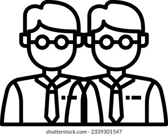 Imagen vectorial del símbolo de icono del profesor. Ilustración de la imagen de diseño del icono de la escuela de negocios. EPS 10