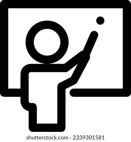 Imagen vectorial del símbolo de icono del profesor. Ilustración de la imagen de diseño del icono de la escuela de negocios. EPS 10