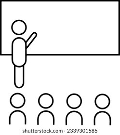Lehrersymbol Symbol, Vektorbild. Illustration des Designbildes der Business School Klassenzimmer EPS10