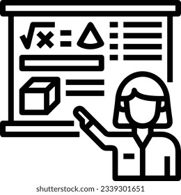 Teacher icon symbol vector image. Illustration of the training business school classroom icon design image. EPS 10