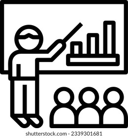 Lehrersymbol Symbol, Vektorbild. Illustration des Designbildes der Business School Klassenzimmer EPS10