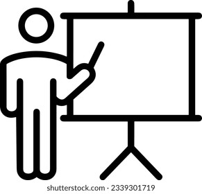 Teacher icon symbol vector image. Illustration of the training business school classroom icon design image. EPS 10