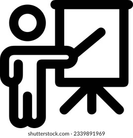 Teacher icon symbol vector image. Illustration of the training business school classroom icon design image. EPS 10