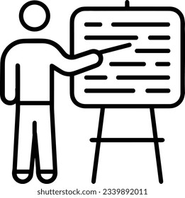 Imagen vectorial del símbolo de icono del profesor. Ilustración de la imagen de diseño del icono de la escuela de negocios. EPS 10