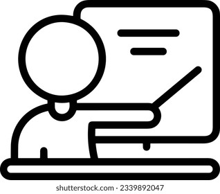Teacher icon symbol vector image. Illustration of the training business school classroom icon design image. EPS 10
