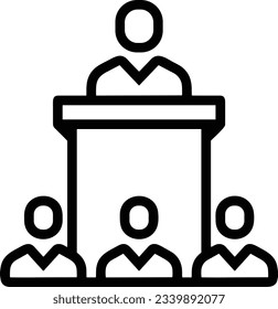 Teacher icon symbol vector image. Illustration of the training business school classroom icon design image. EPS 10