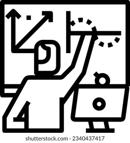 Lehrersymbol Symbol, Vektorbild. Illustration des Designbildes der Business School Klassenzimmer EPS10