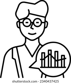 Teacher icon symbol vector image. Illustration of the training business school classroom icon design image. EPS 10