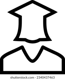 Imagen vectorial del símbolo de icono del profesor. Ilustración de la imagen de diseño del icono de la escuela de negocios. EPS 10