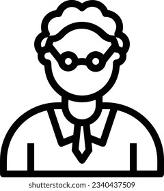 Imagen vectorial del símbolo de icono del profesor. Ilustración de la imagen de diseño del icono de la escuela de negocios. EPS 10