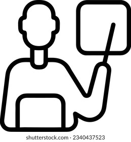 Teacher icon symbol vector image. Illustration of the training business school classroom icon design image. EPS 10
