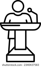 Imagen vectorial del símbolo de icono del profesor. Ilustración de la imagen de diseño del icono de la escuela de negocios. EPS 10