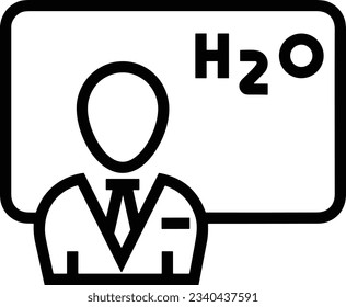 Teacher icon symbol vector image. Illustration of the training business school classroom icon design image. EPS 10