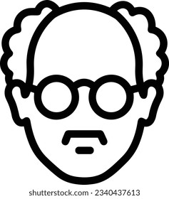 Imagen vectorial del símbolo de icono del profesor. Ilustración de la imagen de diseño del icono de la escuela de negocios. EPS 10