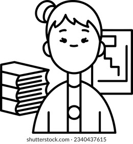 Teacher icon symbol vector image. Illustration of the training business school classroom icon design image. EPS 10