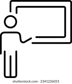 Teacher icon symbol vector image. Illustration of the training business school classroom icon design image. EPS 10