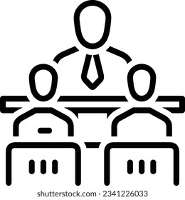 Lehrersymbol Symbol, Vektorbild. Illustration des Designbildes der Business School Klassenzimmer EPS10