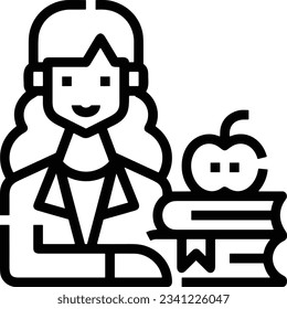 Lehrersymbol Symbol, Vektorbild. Illustration des Designbildes der Business School Klassenzimmer EPS10