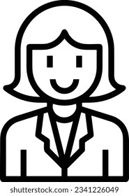 Imagen vectorial del símbolo de icono del profesor. Ilustración de la imagen de diseño del icono de la escuela de negocios. EPS 10