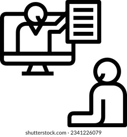 Teacher icon symbol vector image. Illustration of the training business school classroom icon design image. EPS 10