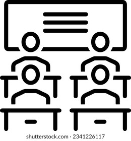 Imagen vectorial del símbolo de icono del profesor. Ilustración de la imagen de diseño del icono de la escuela de negocios. EPS 10