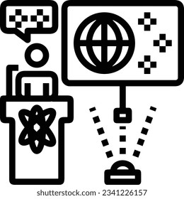 Teacher icon symbol vector image. Illustration of the training business school classroom icon design image. EPS 10