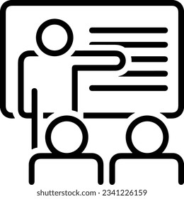 Teacher icon symbol vector image. Illustration of the training business school classroom icon design image. EPS 10