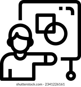 Teacher icon symbol vector image. Illustration of the training business school classroom icon design image. EPS 10