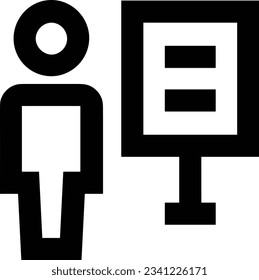 Teacher icon symbol vector image. Illustration of the training business school classroom icon design image. EPS 10
