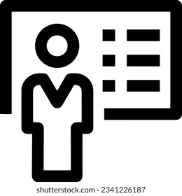 Lehrersymbol Symbol, Vektorbild. Illustration des Designbildes der Business School Klassenzimmer EPS10
