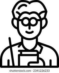 Teacher icon symbol vector image. Illustration of the training business school classroom icon design image. EPS 10