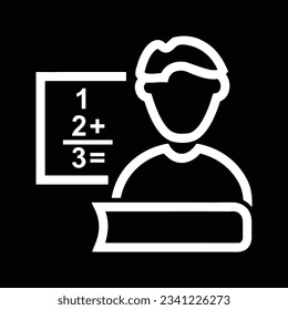 Teacher icon symbol vector image. Illustration of the training business school classroom icon design image. EPS 10