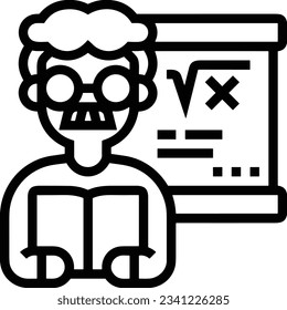 Lehrersymbol Symbol, Vektorbild. Illustration des Designbildes der Business School Klassenzimmer EPS10