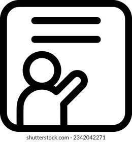 Teacher icon symbol vector image. Illustration of the training business school classroom icon design image. EPS 10