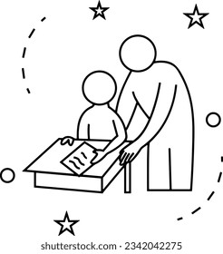 Lehrersymbol Symbol, Vektorbild. Illustration des Designbildes der Business School Klassenzimmer EPS10