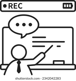 Teacher icon symbol vector image. Illustration of the training business school classroom icon design image. EPS 10