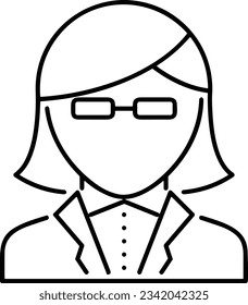 Imagen vectorial del símbolo de icono del profesor. Ilustración de la imagen de diseño del icono de la escuela de negocios. EPS 10