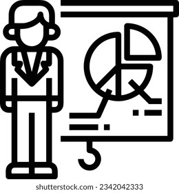 Teacher icon symbol vector image. Illustration of the training business school classroom icon design image. EPS 10