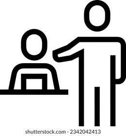 Lehrersymbol Symbol, Vektorbild. Illustration des Designbildes der Business School Klassenzimmer EPS10