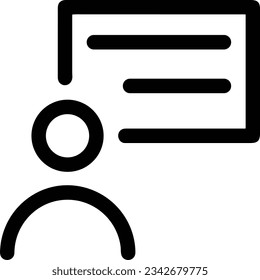 Teacher icon symbol vector image. Illustration of the training business school classroom icon design image. EPS 10