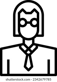 Imagen vectorial del símbolo de icono del profesor. Ilustración de la imagen de diseño del icono de la escuela de negocios. EPS 10