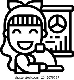 Lehrersymbol Symbol, Vektorbild. Illustration des Designbildes der Business School Klassenzimmer EPS10
